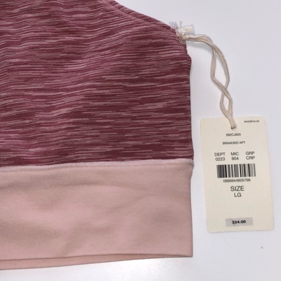 NWT Jasmine & Ginger Marled Green and Pink Seamless Longline 2 Bra Bundle size L - Picture 9 of 11